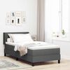 vidaXL Letto box spring con materasso Grigio scuro 90 x 200 cm