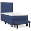 vidaXL Giroletto a Molle con Materasso Blu 90x190 cm in Tessuto