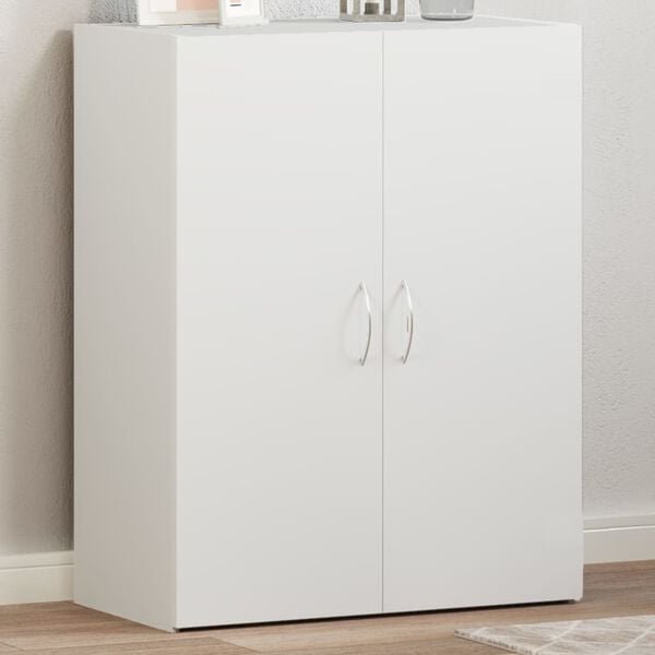 vidaXL Schedario Bianco 60x32x77,5 cm in Legno Multistrato