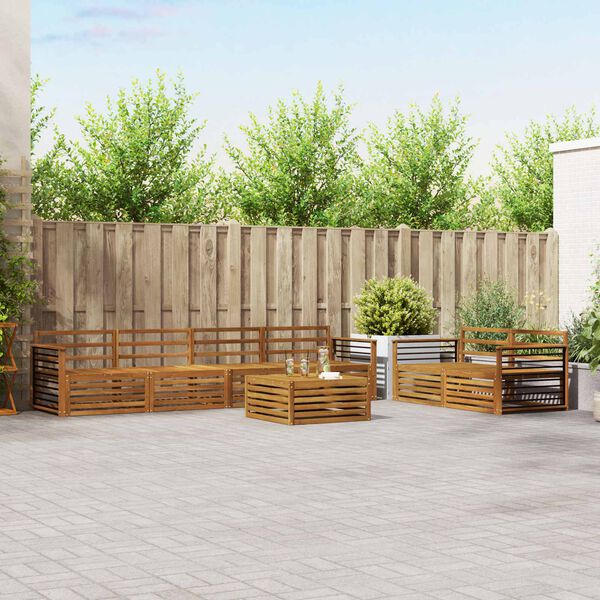 vidaXL Set di divani da esterno 7 pcs Naturale