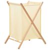 vidaXL Portabiancheria in Legno di Cedro e Tessuto Beige 42x41x64 cm