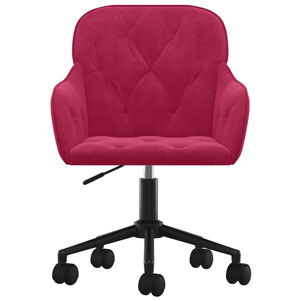 vidaXL Sedie da Pranzo Girevoli 2 pz Rosso Vino in Velluto