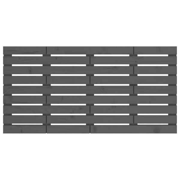 vidaXL Testiera da Parete Grigia 141x3x63 cm in Legno Massello di Pino
