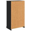 vidaXL Credenza Rovere Nero 60 x 35,5 x 103,5 cm Legno multistrato