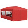 vidaXL Tenda da festa con pareti Rosso 600 x 300 x 255 cm PE e Acciaio
