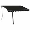 vidaXL Tenda da Sole Retrattile Manuale con LED 300x250 cm Antracite