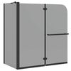 vidaXL Involucro Doccia Bi-Fold Trasparente Scuro 120 x 67 x 129 cm