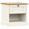 vidaXL Comodino VIGO Bianco 42x35x42 cm in Legno Massello di Pino