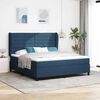 vidaXL Letto a molle con materasso Blu 180 x 200 cm Tessuto