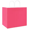 vidaXL Sacchetti di Carta 250 pz con Manici Rosa 32x22x28 cm