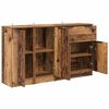 vidaXL Credenza con cassetto 3 pcs Legno vecchio Legno multistrato