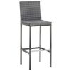 vidaXL Set da Bar da Giardino 9 pz Polyrattan e Legno Acacia Grigio