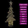 vidaXL Albero di Natale con 240 LED Bianco caldo 180 cm Rattan