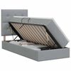 vidaXL Letto con contenitore e materasso Grigio Chiaro 90 x 190 cm