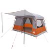 vidaXL Tenda Familiare 8 persona Grigio e arancione Poliestere