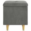 vidaXL Pouf contenitore Grigio scuro 40 x 40 x 45 cm Velluto