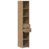 vidaXL Libreria con cassetto Rovere artigianale 30 x 42.4 x 185.2 cm