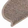 vidaXL Tappeti Adesivi Scale Aspetto Sisal 15 pz 65x21x4cm Beige Scuro