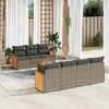 vidaXL Set Divano da Giardino 8 pz con Cuscini Grigio in Polyrattan