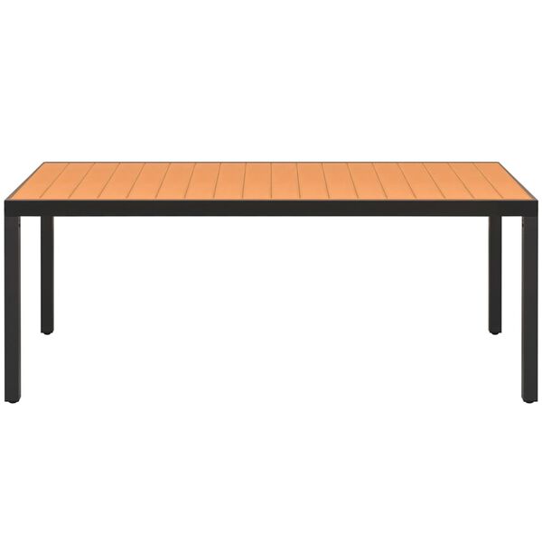 vidaXL Set da Pranzo da Giardino 7 pz in Rattan PVC Nero e Marrone