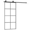 vidaXL Porta Scorrevole con Ferramenta 90x205cm Vetro ESG Alluminio