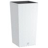 vidaXL Fioriera con Interno Rimovibile Bianca 11 / 26,5 L in PP Rattan