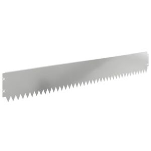 vidaXL Bordura per Prato 30 pcs 103 x 15 cm Acciaio Argento