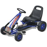 vidaXL Go Kart a pedali con seduta regolabile Blu