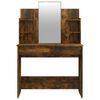 vidaXL Set Tavolo da Toeletta Rovere Fumo 96x40x142 cm