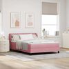 vidaXL Letto a molle con materasso Rosa 140 x 190 cm Velluto
