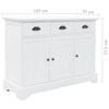 vidaXL Credenza con 3 Ante in MDF e Legno di Pino 105x35x77,5 cm