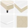 vidaXL Letto a molle con materasso Crema 160 x 200 cm Tessuto