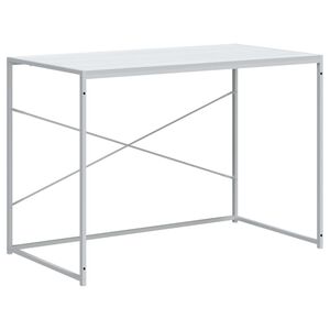 vidaXL Scrivania per Computer Bianca 110x60x70 cm in Truciolato