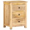 vidaXL Comodino 45x35x60 cm in Legno Massello di Mango