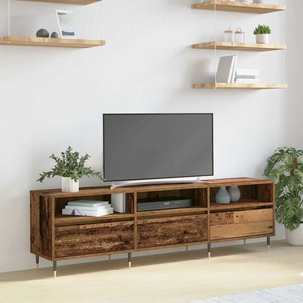 vidaXL Mobile TV Legno vecchio 150 x 30 x 45 cm Legno multistrato
