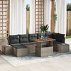 vidaXL Set Divano da Giardino 8 pcs Grigio Poly Rattan