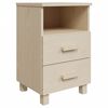 vidaXL Comodini HAMAR 2 pz ambra 40x35x62 cm Legno Massello di Pino