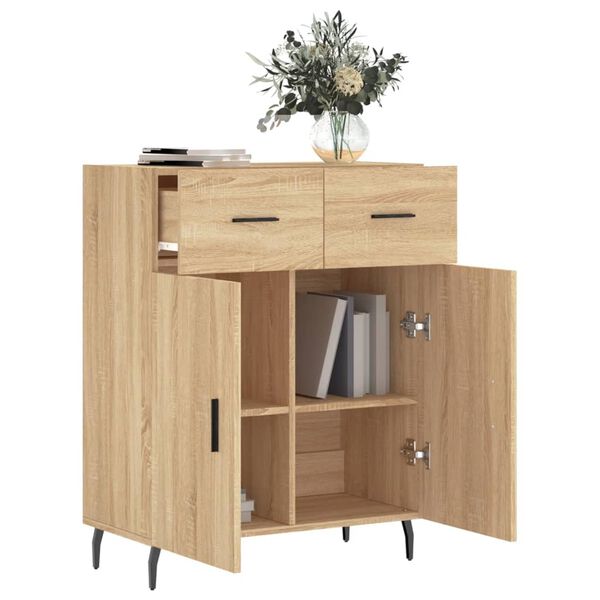 vidaXL Credenza Rovere Sonoma 69,5x34x90 cm in Legno Multistrato
