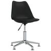 vidaXL Sedia da Ufficio Girevole Nera in Similpelle