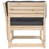 vidaXL Divano Giardino con Braccioli con Cuscini Legno Massello Pino