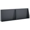vidaXL Muro di contenimento 2 pz 60 x 12 x 40 cm Acciaio Antracite