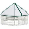 vidaXL Panchetto per Cani a 6 Pannelli 122 x 106,5 x 82 cm Plastica