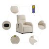 vidaXL Poltrona Alzapersona Reclinante Massaggiante Beige Microfibra