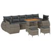 vidaXL Set Divano da Giardino 10 pcs Grigio polyrattan