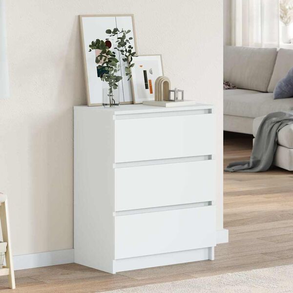 vidaXL Credenza Bianca 60x35x76 cm in Legno Multistrato