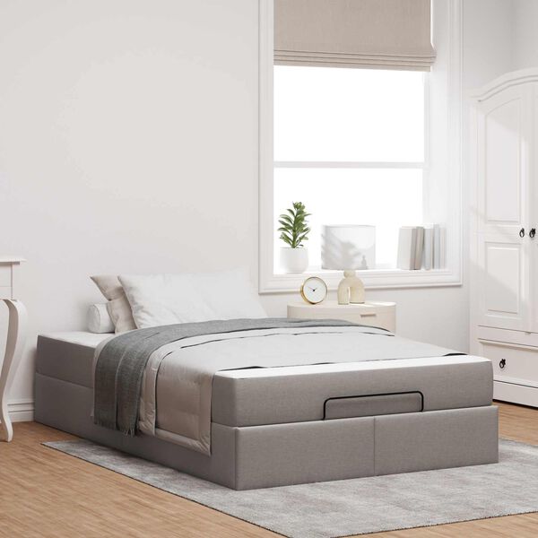 vidaXL Struttura letto con materasso con materasso 2 pcs Talpa Tessuto