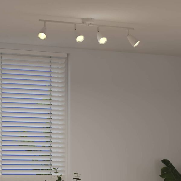 vidaXL Faretto da soffitto Bianco 25.5 x 8 x 16 cm Metallo