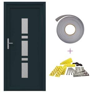 vidaXL Porta Frontale Antracite 98 x 200 cm PVC