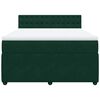 vidaXL Giroletto a Molle con Materasso Verde Scuro 140x190 cm Velluto