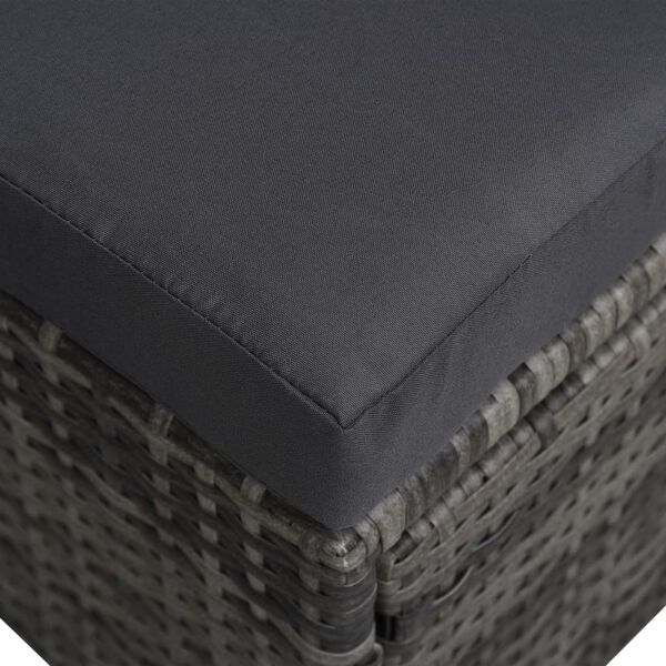 vidaXL Set Divano Giardino 9 pz e Baldacchino in Polyrattan Antracite